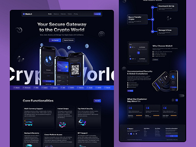 Crypto Wallet website design bitcoin blockchain crypro exchange crypto crypto currency crypto plarform crypto trading crypto wallet crypto web cryptocurrency design ethereum exchange site ui ux web web design website