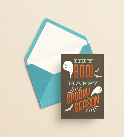 Halloween Greeting Card design greeting card halloween halloween card hand lettering illustration layout design procreate spooky season typography