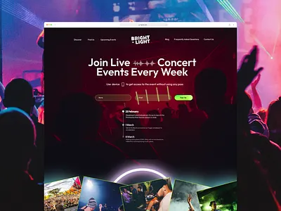 Rhythms Unveiled: Your Gateway to Unforgettable Events branding design disco edm event event management figma form graphic design landing page logo music neon responsive design typography ui ux web design website website design