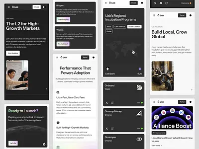 Lisk website pt.03 agency art direction branding business crypto design layout mobile ui ux visual design web web3 website website design