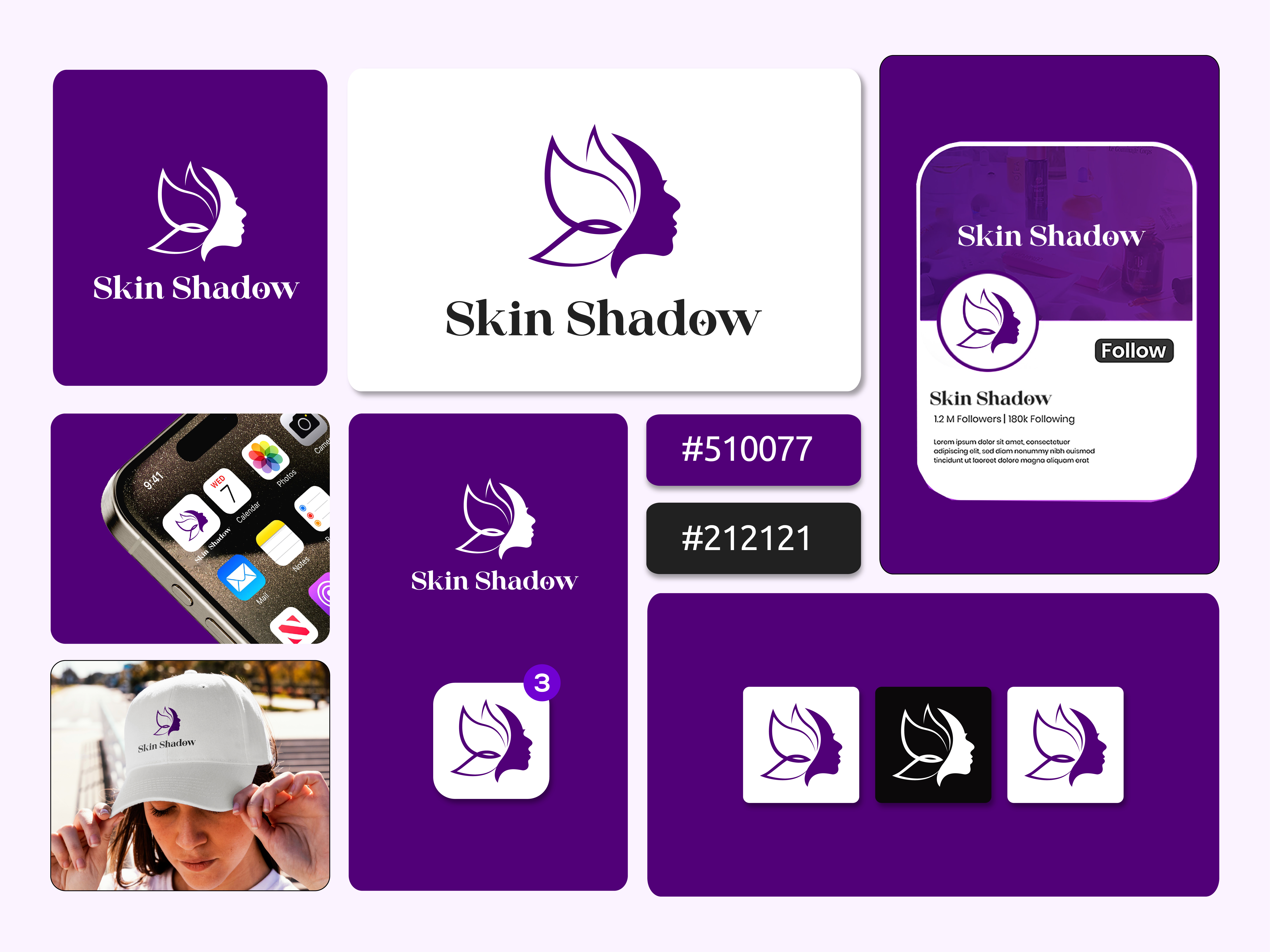 skin shadow skin care logo design beauty logo brandidentity branding cousmatic logo coustom logo design designer ecommarce logo full branding graphic design logo modern logo monogram logo skin care logo skin logo