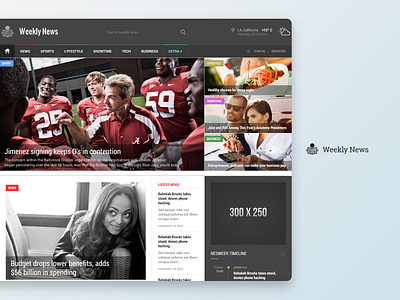 WeeklyNews Magazine Design branding graphic design typography ui web design