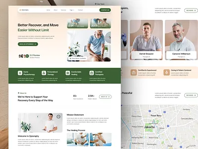 Opteraphy - Chiropractic & Physiotherapy Landing Page branding chiropractic clinic clinic website design doctor elementor health landing page medical physiotherapy template therapy ui ui design uiux website wordpress