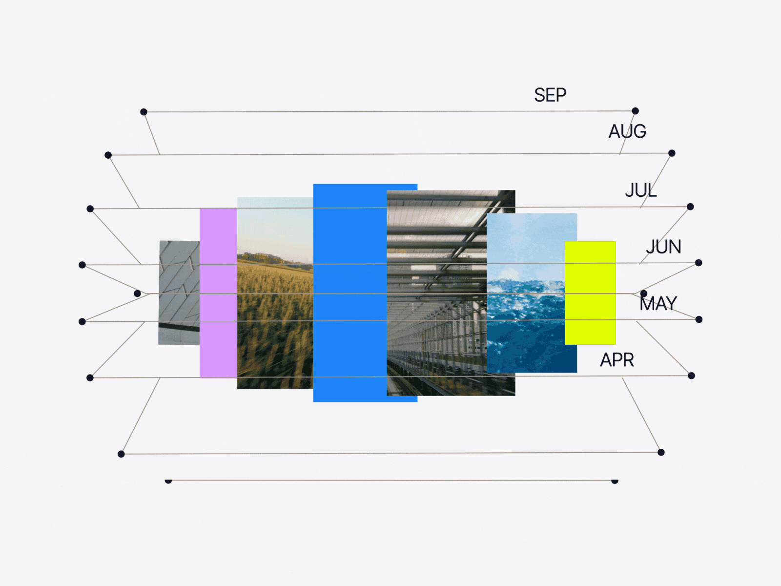 Year overview abstract animation branding calendar color fintech gif graphic illo illustration motion motion graphics portfolio shapes time ui video year