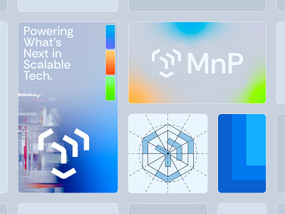 MnP Technologies - Logo & VI arrow brand identity brand mark branding corporate corporate design freelance designer freelance logo design gradient logo jeroen van eerden logo logo design mnp modern branding modern logo tech technology visual identity