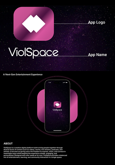 LOGO Design for app(Called ViolSpace ) branding graphic design illustration logo photoshop ui uiux