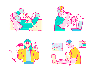 spot illustrations app branding design graphic design illustration logo typography ui ux vector