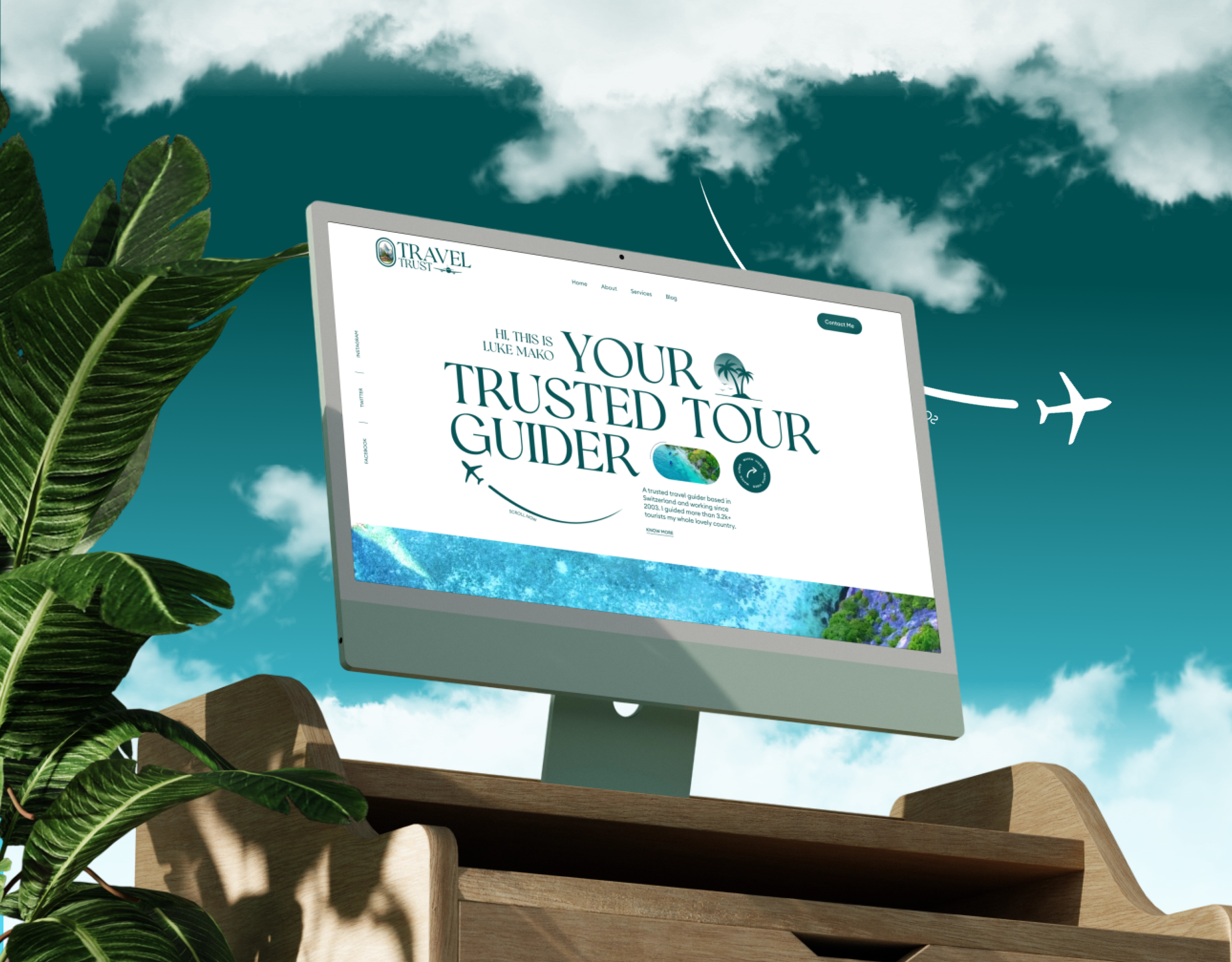 Designed Travel Trust Website with Figma airplan figma figma design figma web design figma website design travel travel website ui ui ux uiux user experience user interface web design web ui design website design