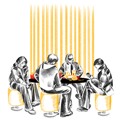 McDonald's Teens branding characters fast food graphic design illustration mcdonalds restaurant teens