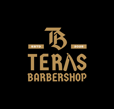 TERAS BARBERSHOP (TB) barber design barbershop brand identity branding design design barber logo t logo tb logocombination logodesign logogram logotype