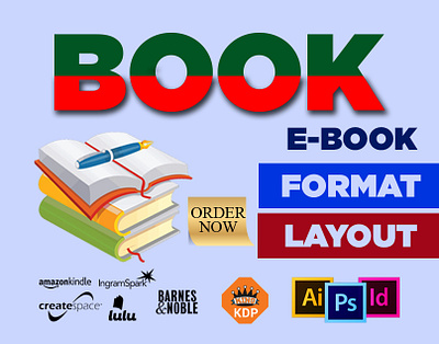 Book Formatting amazon kdp book cover book cover design branding design fix error illustration logo