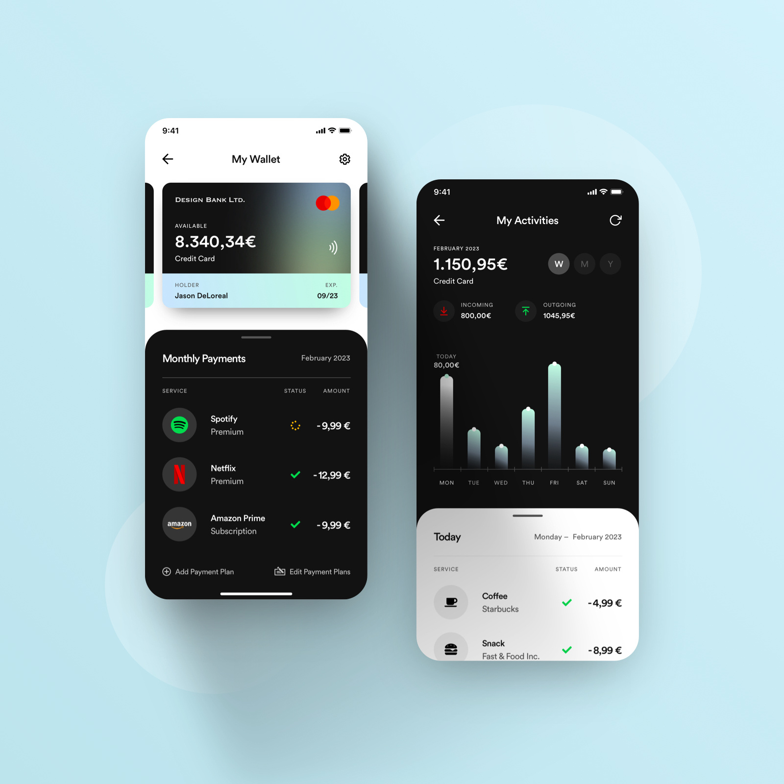 //🤑 BANKING APP 🤑// UX/UI Mobile Concept banking app concept design digital finance interface mobile ui ux