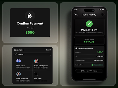 Smart Wallet App – Secure Payment Flow Design app interface product service startup ui ux web
