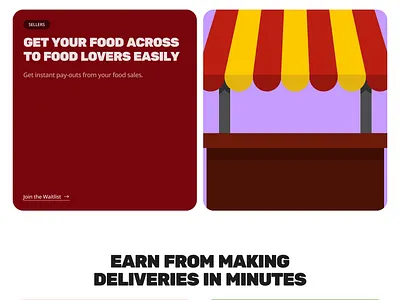 Food Logistics Landing page clean design figma food graphic design illustration playful restuarant ui uidesign website yellow
