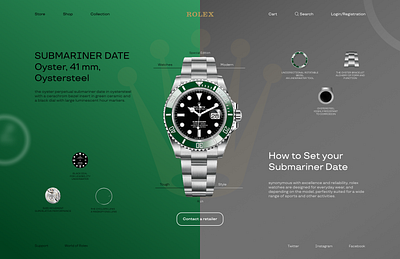 Rolex UX/UI figma graphic design rolex ui ux web design