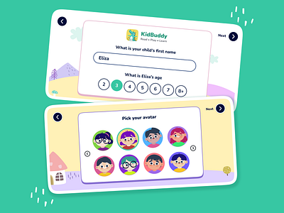 KidBuddy - Kids Educational App children app colorful duolingo e learning ebook fun app gamification illustration kids app kids education kids gamification mobile app playful story tales