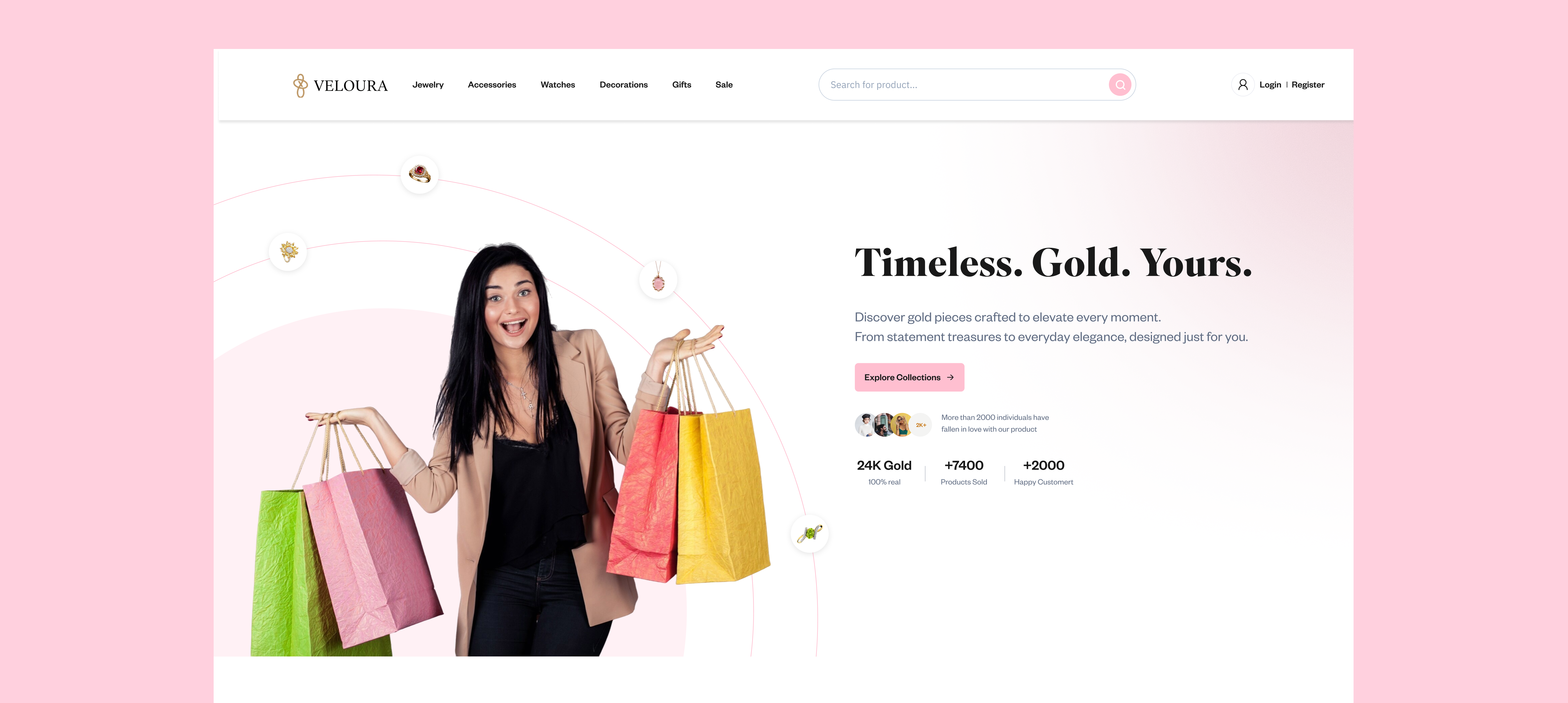 VELOURA - E-commerce website. e commerce ui website website design