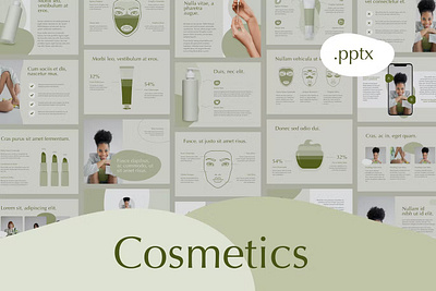 Cosmetics PowerPoint Theme design google slides keynote powerpoint ppt template theme
