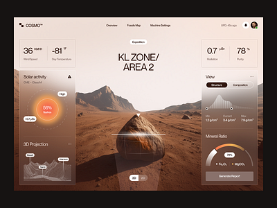 Product for a Space Technology Company ✦ Cosmo design interface product service startup ui ux web website