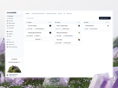 Awesomic platform - redesign 3d ai product ui ux