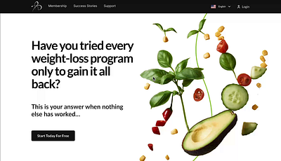 Transformative Diet & Weight Loss Website That Inspires Action ai nutrition calories dietchart food planner graphic design health care website healthcare healthcare website motion graphics nutrition monitoring nutrition ui ui uiuxdesign vfood planner weight loss landing page weight loss website weightlossprogram