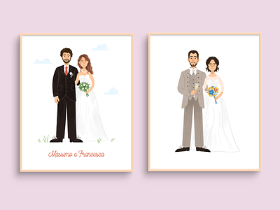 Ritratti illustrati graphic design illustration wedding