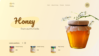 Honey UX/UI figma graphic design honey landing page ui ux web design