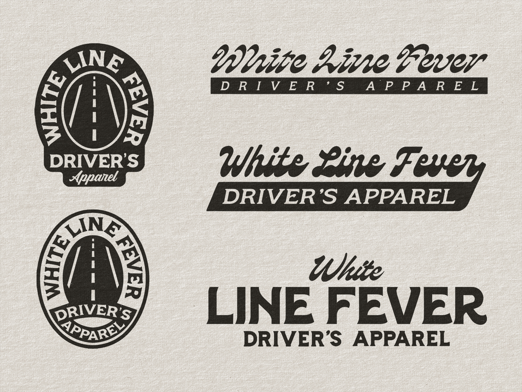 White Line Fever Badge Logo | Apparel Design apparel badge design badge logo badges branding graphic design identitydesign logo logodaily logotype typography typography design vintage vintage logo