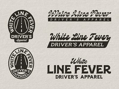 White Line Fever Badge Logo | Apparel Design apparel badge design badge logo badges branding graphic design identitydesign logo logodaily logotype typography typography design vintage vintage logo