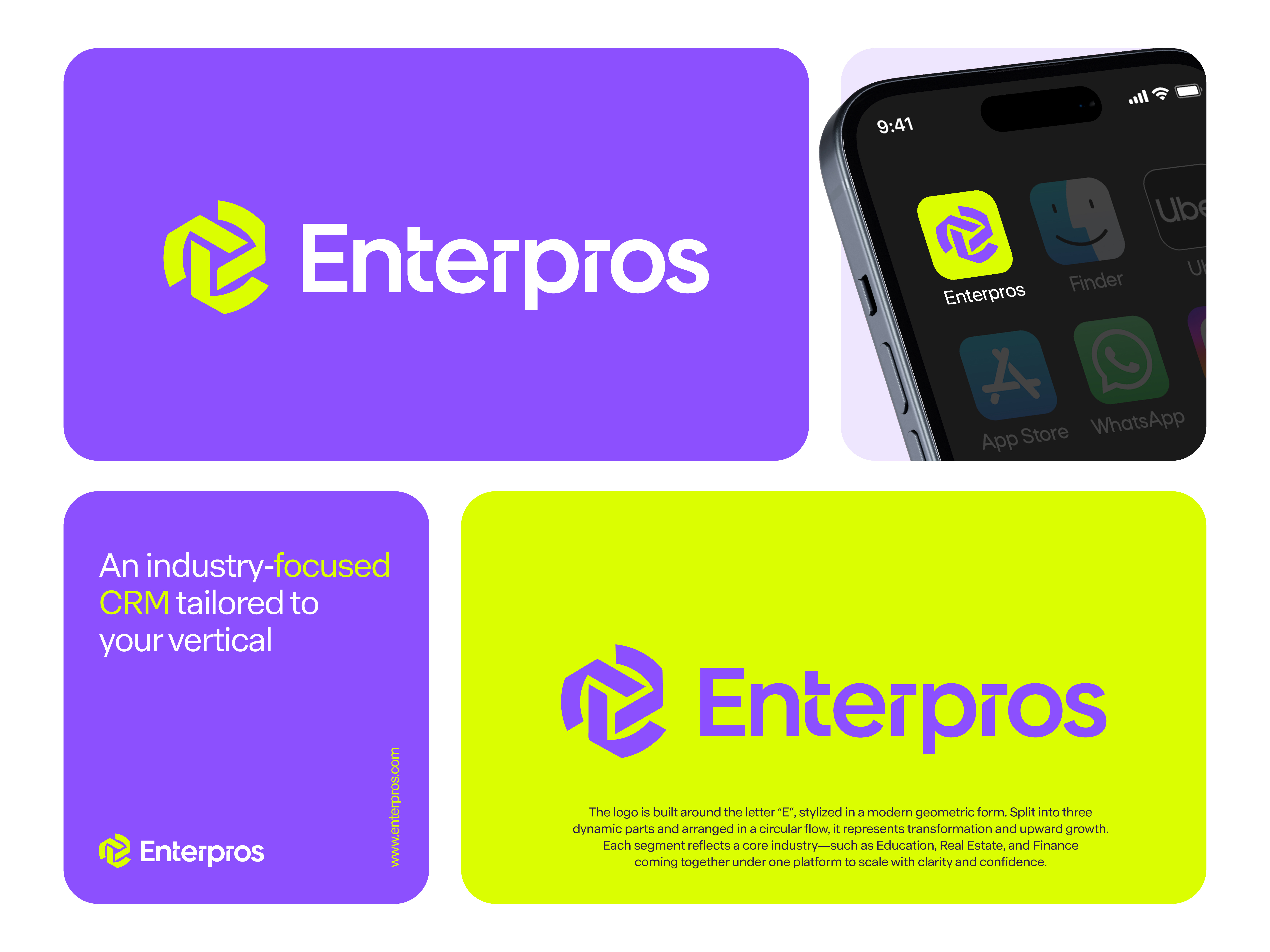 Logo Design for Enterpros, E logo abstract e brand branding crm crm logo customer data customer relationship management design e identity logo logo design logo ideas logodesign logos minimalism modern software startup business technology