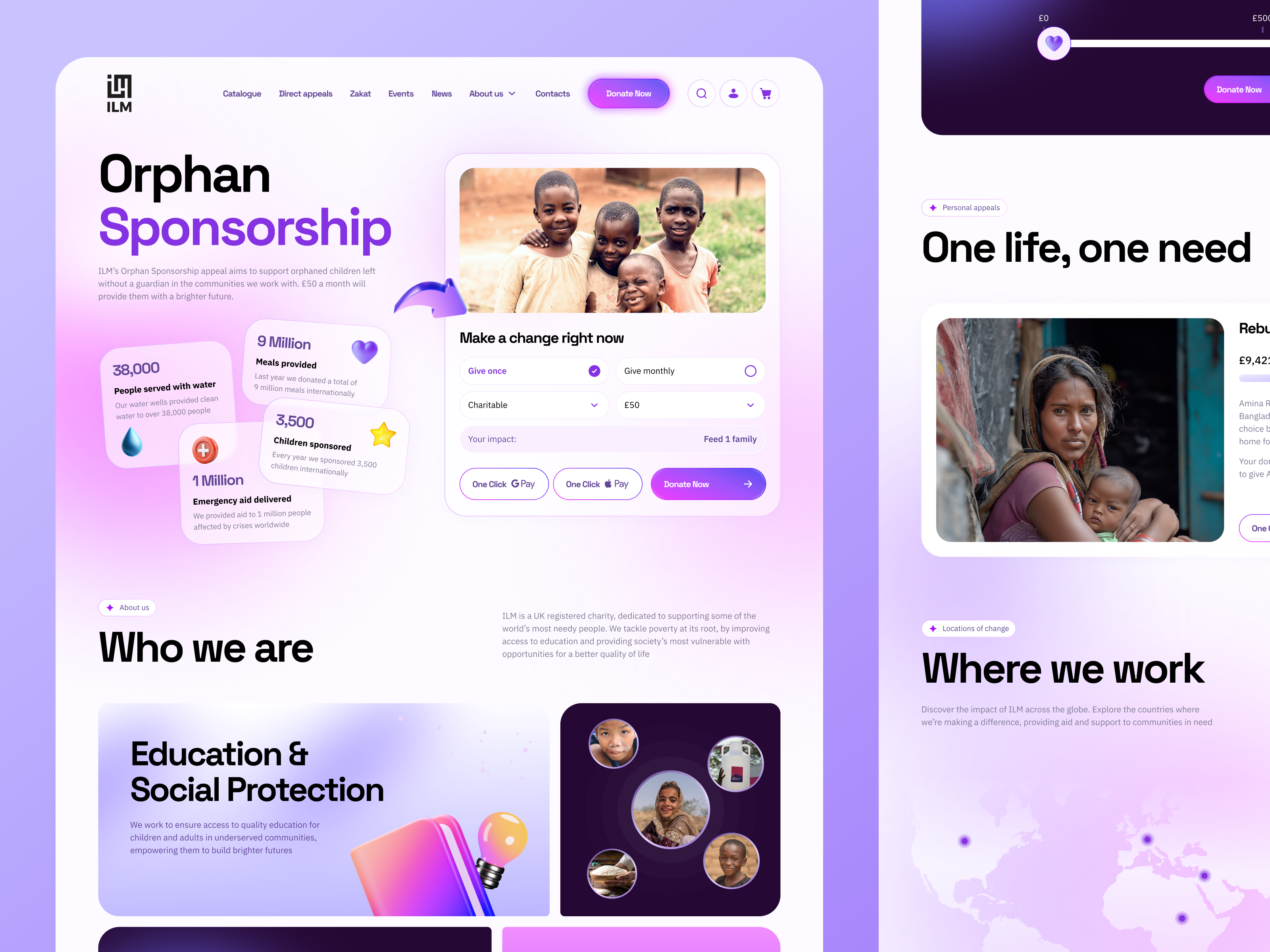 ILM Charity Website UI/UX Design