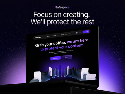 🔒 Product design for the digital safety app | Hyperactive adaptive app content dark ui dashboard data protection design digital hyperactive landing page mobile app privacy product design protect saas safety security ui ux web design