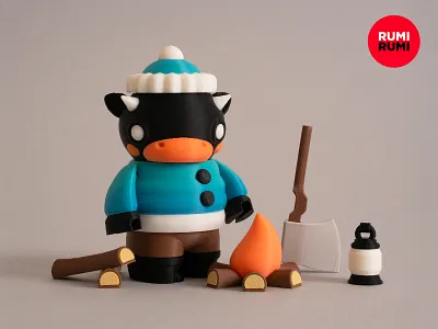 Bull Traveller 3d 3d print 3d printing 3dmodel character characterdesign graphic design printinplace toy