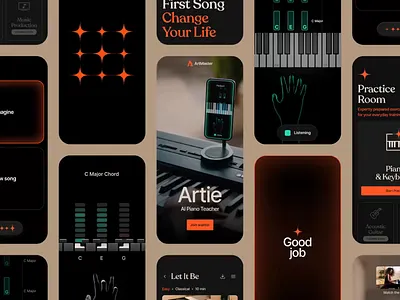 Artie: brand identity for the app 3d ai animation app branding digital experience graphic design identity illustration logo motion graphics piano teacher ui ux website