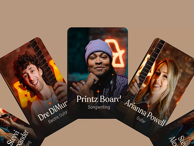 Artmaster: music course cards animation artist carousel branding card animation cards carousel visual carousel