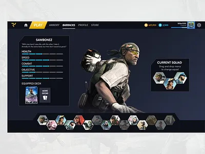 Dirty Bomb UI Design game ui ui design