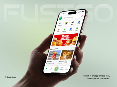Fustgo — Booking App | UI/UX Design ai driven app best uiux agency booking app booking app ui booking experience app checkout booking app delivery app food ordering app minimalistlifestyle apps parcel delivery tracking real time ride tracking app ride booking app seative smart assistant lifestyle app ticket booking app tracking app ui uiux design