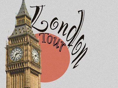 Minimalistic “London tour” design graphic design