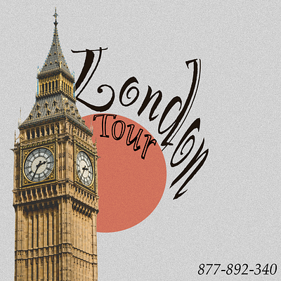 Minimalistic “London tour” design graphic design
