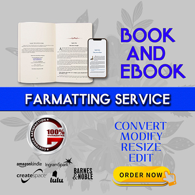 Book and Ebook Format Services book design book format branding design graphic design illustration logo typography vector