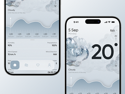 Weather Forecast App UI mobile app