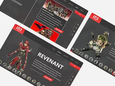 Apex Legends Website UI Design apex legends game design ui design web design