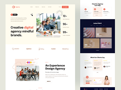 Creative digital agency agency landing page agency website case study creative agency design design agency digital marketing agency figma design hero section landing page marketing agency mobile app saas website seo agency ui ui ux user interface website website concept