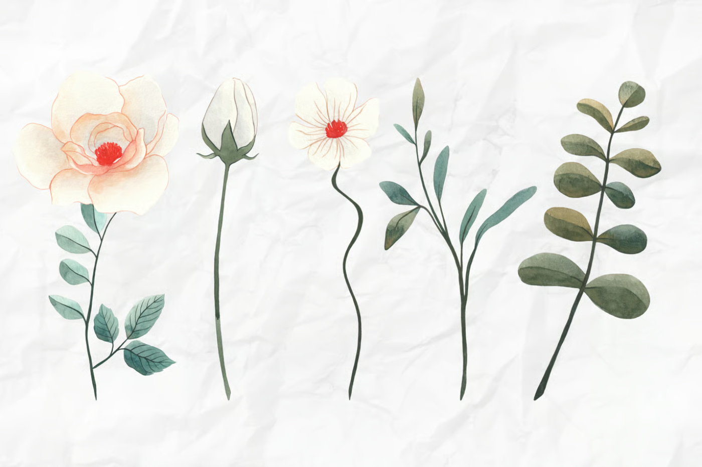 秋の水彩画セット