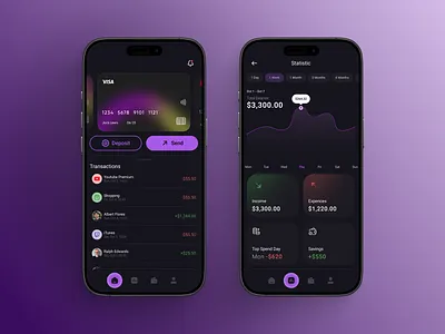 NovaPay – Finance App UI bankapp banking darkmode design digitalwallet expensetracker figma financeapp fintech fintech service minimaldesign mobiledesign ui uiux