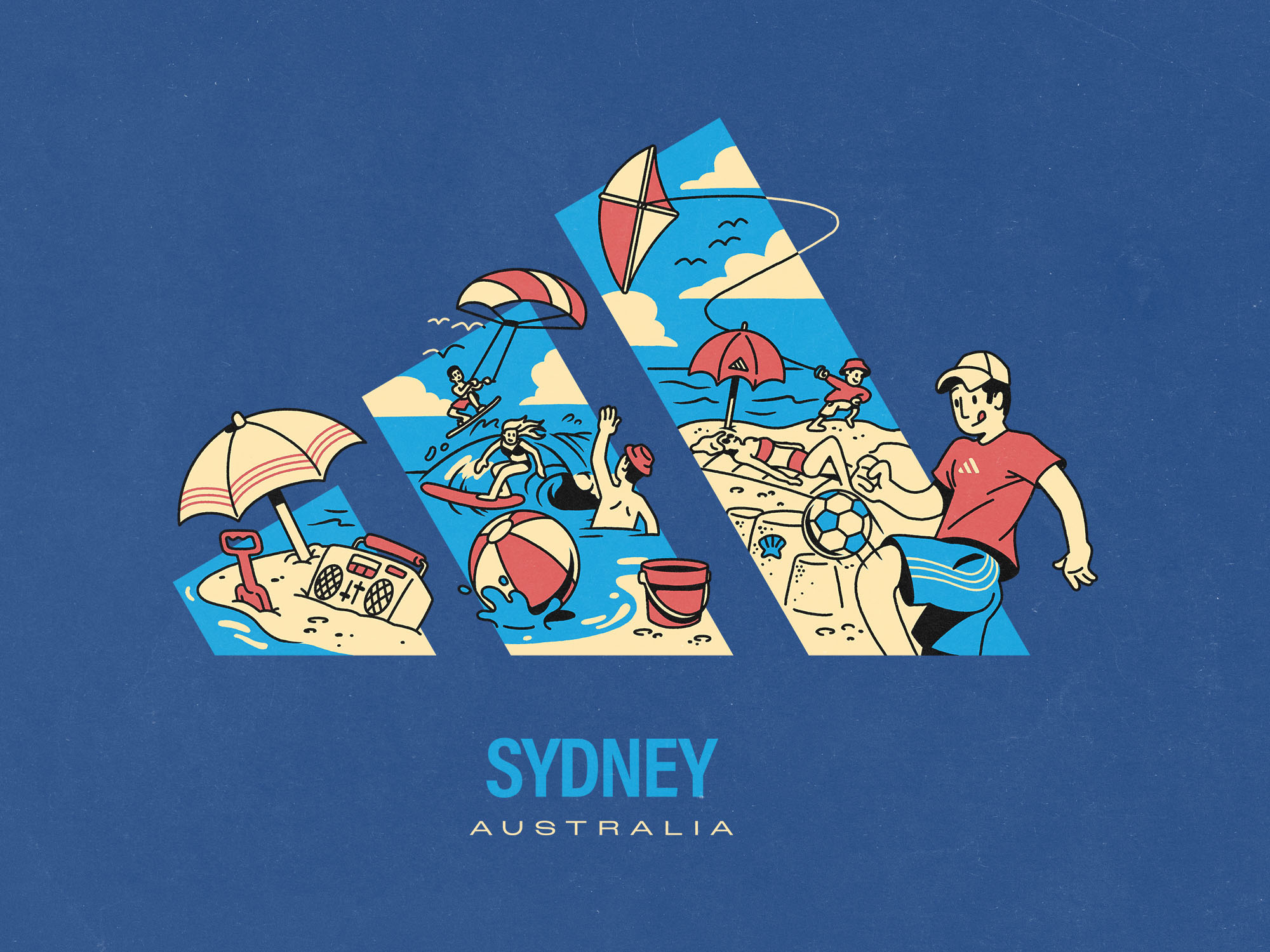 Adidas Australia Illustrated T-Shirt Graphics apparel design design illustration