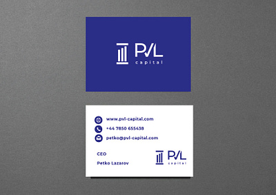 BUSINESS CARDS PVL CAPITAL business cards card for graphic cards cards for business design designing graphic design graphical card illustration logo vector