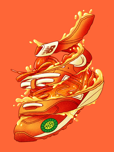 Illustrated Sneaker T-Shirt Graphics - New Balance apparel design graphic design illustration