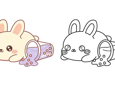 Cute Bunny with Bubble Tea – Vector Illustration adorable illustration bubble tea art bubble tea drawing bunny design chibi bunny cute bunny art cute character cute character idea cute illustration digital artwork illustration shot kawaii sticker design kawaii vector kawaii wallpaper pastel illustration soft aesthetic art vector art