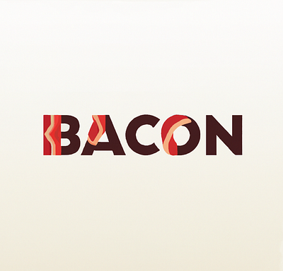 Bacon Typography Illustration branding design graphic design illustration logo typography ui